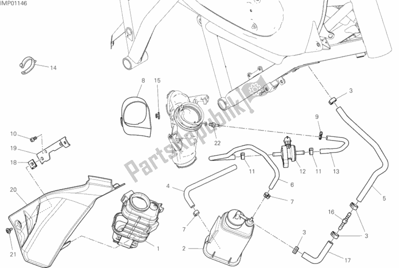Todas as partes de Filtro De Vasilha do Ducati Scrambler Icon Dark Thailand 803 2020